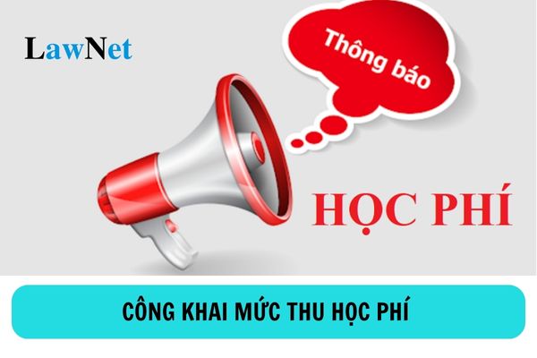 Thời điểm công bố công khai mức thu học phí của trường đại học là khi nào?