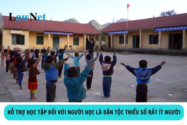 Mức hỗ trợ học tập đối với người học là dân tộc thiểu số rất ít người ra sao?