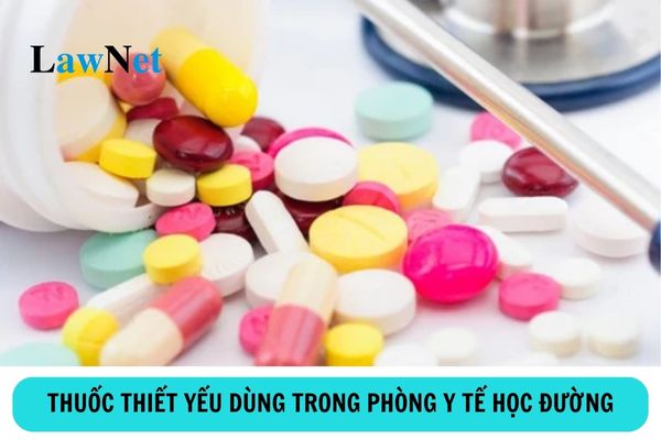 Danh mục thuốc thiết yếu dùng trong Phòng y tế học đường của trường tiểu học?