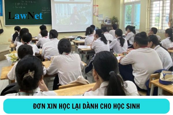 Mẫu đơn xin học lại dành cho học sinh?