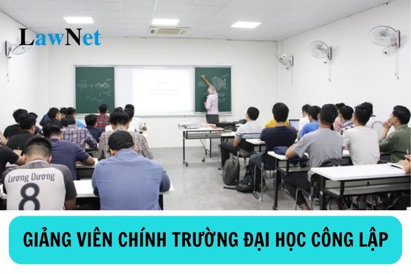 Giảng viên chính của trường đại học công lập có mã số mấy?