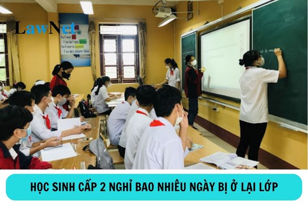 Học sinh cấp 2 nghỉ học bao nhiêu ngày thì bị ở lại lớp?