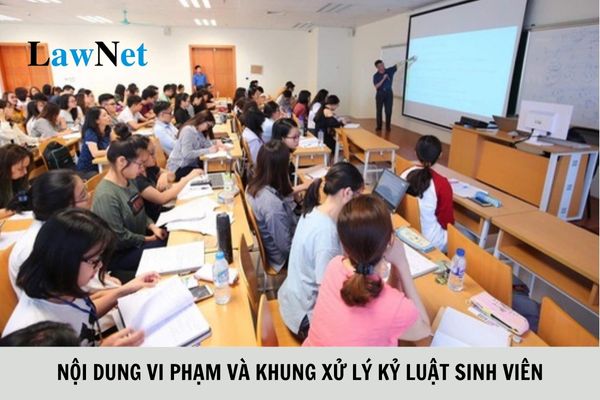 Một số nội dung vi phạm và khung xử lý kỷ luật sinh viên đại học chính quy?