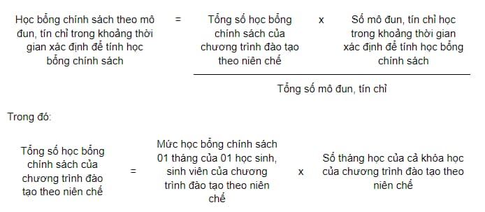 nguyên tắc hưởng học bổng chính sách