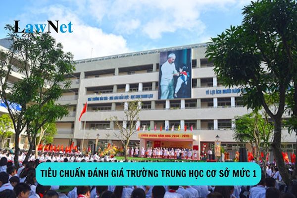 Tiêu chuẩn đánh giá trường trung học cơ sở Mức 1?