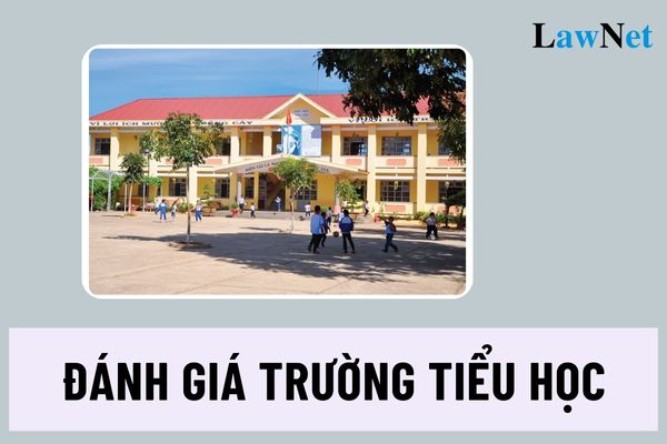 How many levels are there for evaluating primary schools? What is the evaluation standard for primary schools at level 1?