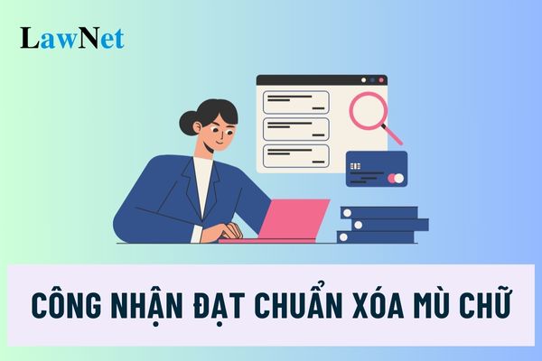 Tiêu chuẩn công nhận đạt chuẩn xóa mù chữ có mấy cấp độ?