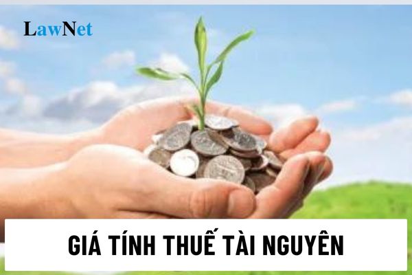 How is the taxable price of natural resources determined for resources with unit selling prices of natural resource products?