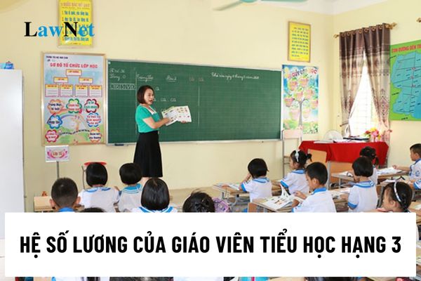 Hệ số lương của giáo viên tiểu học hạng 3 là hệ số lương viên chức hạng mấy?