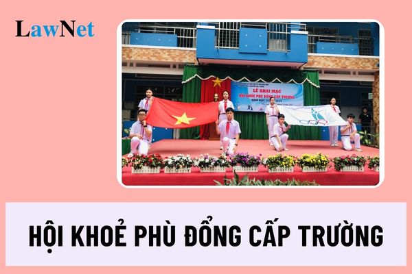 Hội khoẻ Phù Đổng cấp trường cho học sinh tiểu học tổ chức bao nhiêu lần một năm?