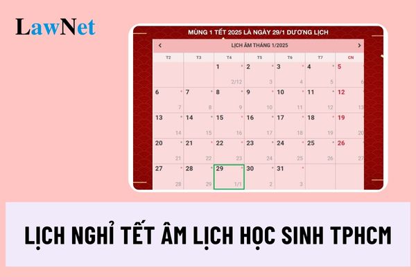 Lịch nghỉ Tết âm lịch 2025 của học sinh TPHCM?