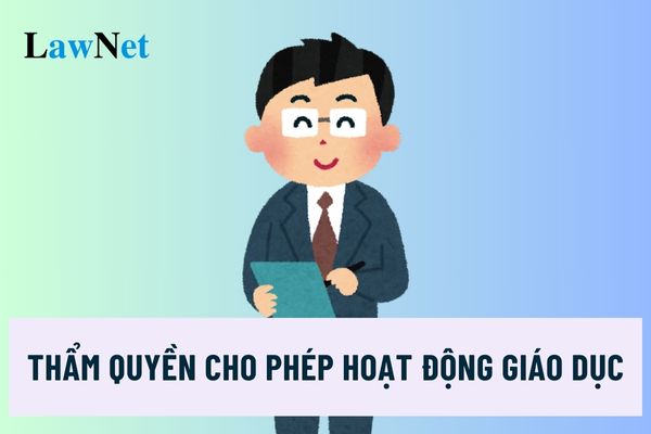 Ai có thẩm quyền cho phép hoạt động giáo dục đối với trường tiểu học?