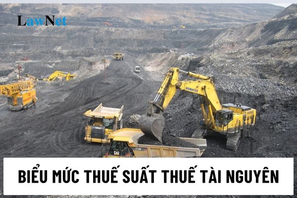 Biểu mức thuế suất thuế tài nguyên năm 2024?