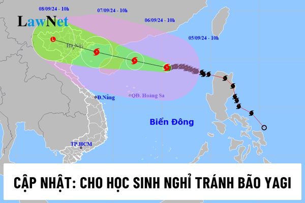 Cập nhật: Các tỉnh thành cho học sinh nghỉ tránh bão Yagi mới nhất?