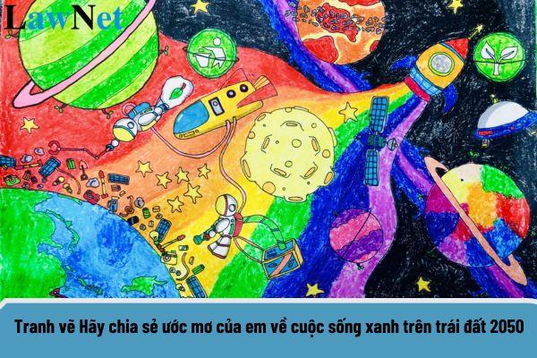 Cuộc thi Gửi tương lai xanh 2050: Mẫu tranh vẽ chủ đề Hãy chia sẻ ước mơ của em về cuộc sống xanh trên trái đất vào 2050?