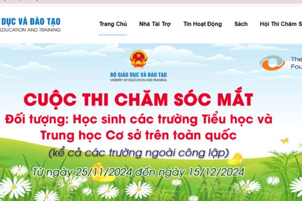 đăng nhập cuộc thi chăm sóc mắt