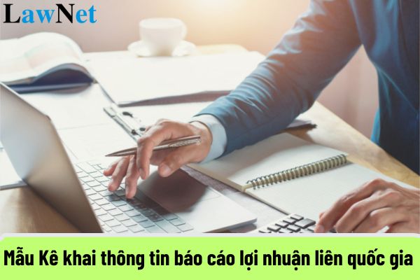 Mẫu Kê khai thông tin báo cáo lợi nhuận liên quốc gia mới nhất năm 2024?