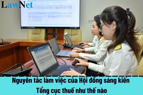 Nguyên tắc làm việc của Hội đồng sáng kiến Tổng cục thuế như thế nào?