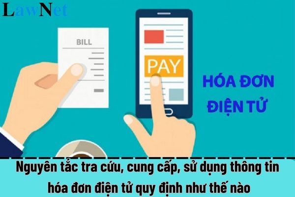 Nguyên tắc tra cứu, cung cấp, sử dụng thông tin hóa đơn điện tử quy định như thế nào?