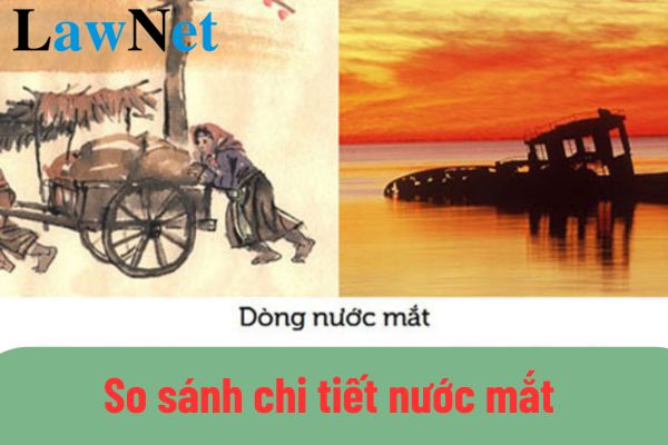 So sánh chi tiết nước mắt trong Vợ nhặt và Chiếc thuyền ngoài xa?