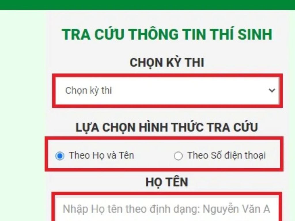 tra cứu kết quả