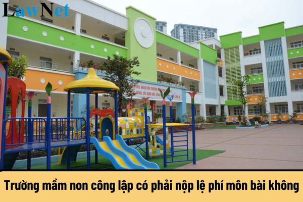 Trường mầm non công lập có phải nộp lệ phí môn bài không?