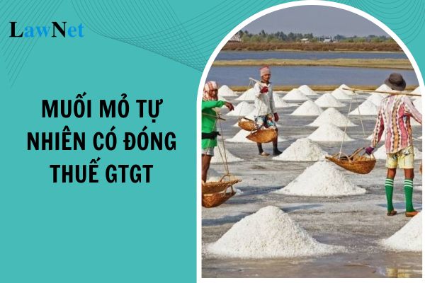 Muối mỏ tự nhiên trong năm 2025 có phải đóng thuế giá trị gia tăng không?