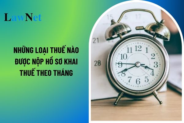 Hiện nay, những loại thuế nào được nộp hồ sơ khai thuế theo tháng? Thời hạn nộp hồ sơ kê khai thuế theo tháng là khi nào?