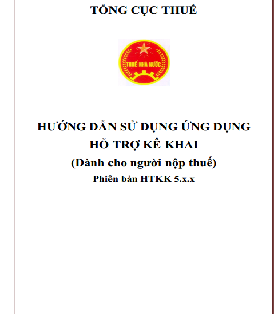 Hướng dẫn sử dụng HTKK do tổng cục thuế ban hành