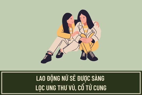 Will female workers be screened for breast cancer and cervical cancer during periodic health checkups starting June 2023?