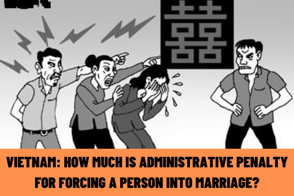 How much is the administrative penalty for forcing a person into marriage? What are the conditions for getting married in Vietnam?