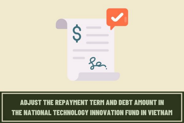 Which enterprises will be considered to adjust the repayment term and debt amount in the National Technology Innovation Fund in Vietnam?