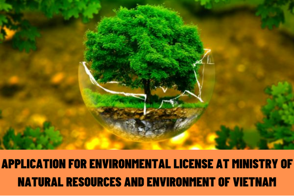 What is the application for an environmental license at the Ministry of Natural Resources and Environment of Vietnam? What are the procedures for issuance of environmental license in Vietnam?