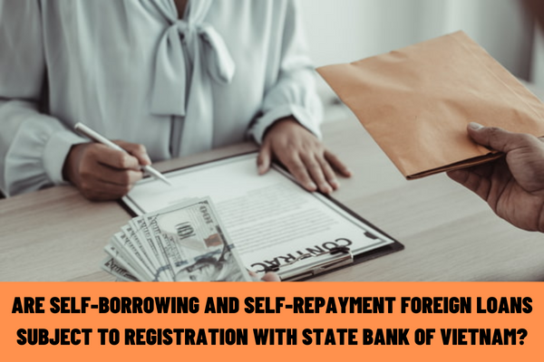 Are self-borrowing and self-repayment foreign loans subject to registration with the State Bank of Vietnam? What are the processes for loan registration in Vietnam?