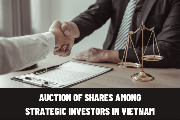 What are the responsibilities and powers of the Stock Exchange in the auction of shares among strategic investors in Vietnam?