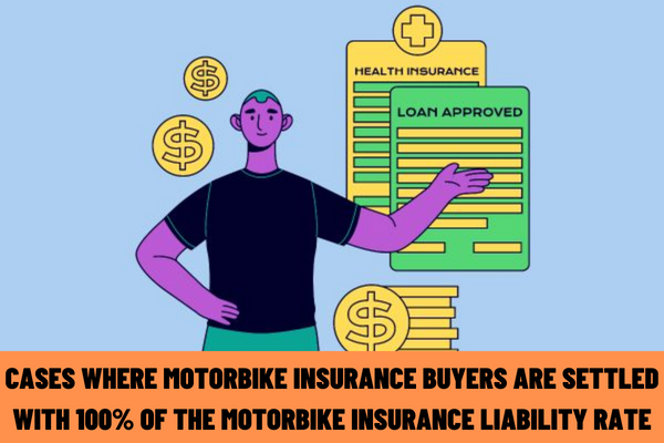 What are the 02 cases where motorbike insurance buyers are settled with 100% of the motorbike insurance liability rate? What is the deadline for making motorbike insurance claim in Vietnam?