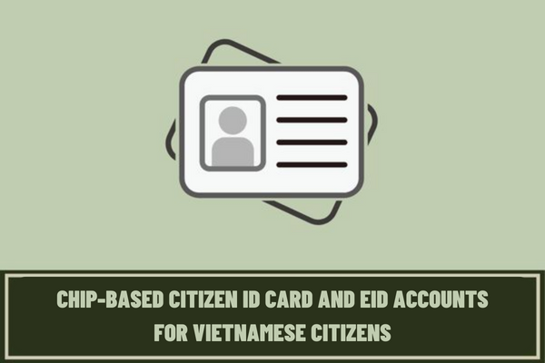 Can an individual who is not holding a chip-based citizen ID card be issued with an electronic identification account in Vietnam?