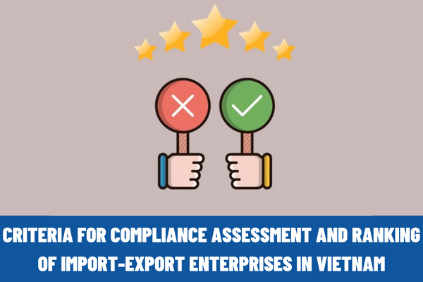 Which unit develops the criteria for compliance assessment and ranking of import-export enterprises in Vietnam?