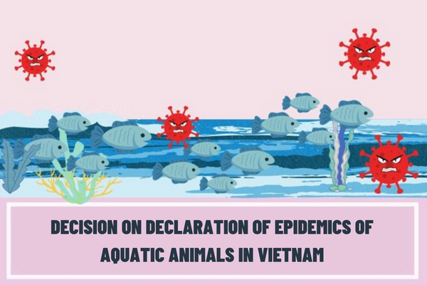 Under what conditions is the decision on declaration of epidemics of aquatic animals in Vietnam? What are the principles and contents of declaration about epidemics of aquatic animals in Vietnam?