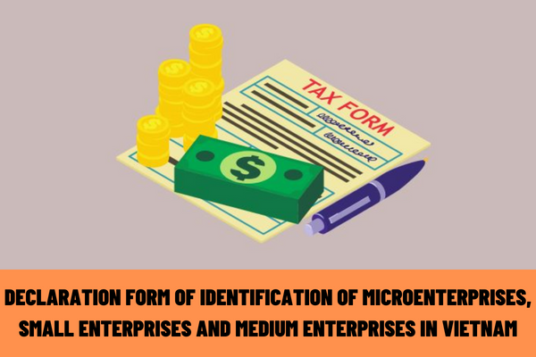 Vietnam: What is the latest declaration form of identification of microenterprises, small enterprises and medium enterprises and proposals for assistance needs?