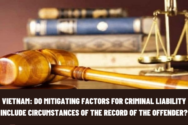 Vietnam: Do mitigating factors for criminal liability include circumstances of the record of the offender?