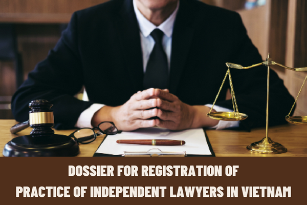 What documents are included in the dossier for registration of practice of independent lawyers in Vietnam? What are the rights and obligations of lawyers practicing law individually under employment contracts in Vietnam?