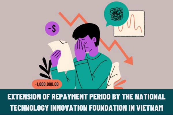 What are the requirements for enterprises to be considered for extension of repayment period by the National Technology Innovation Foundation in Vietnam?