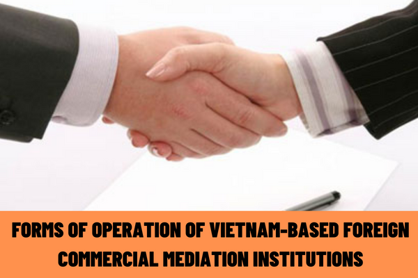 In what forms do Vietnam-based foreign commercial mediation institutions operate according to current regulations?