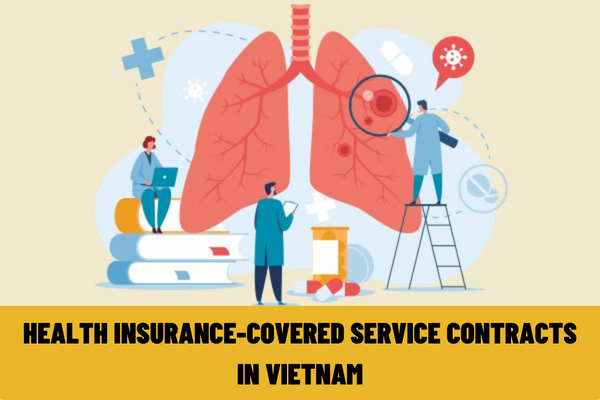 What documents are included in health insurance-covered service contracts in Vietnam? What is the validity period of the contracts?