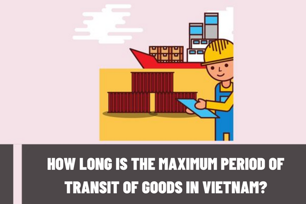 How long is the maximum period of transit of goods in Vietnam? What are the regulations on the application for transit of goods?