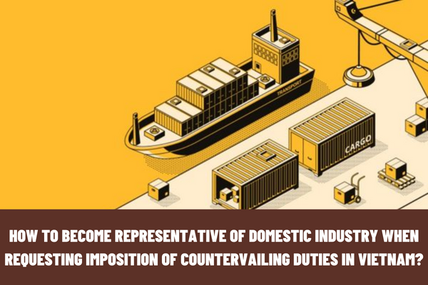 How to become a representative of domestic industry when requesting imposition of countervailing duties in Vietnam?