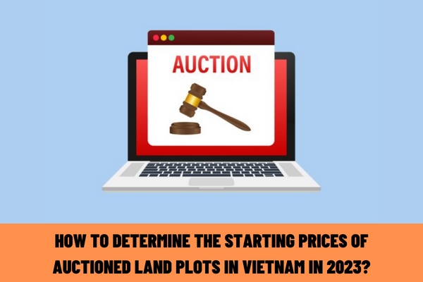 How to determine the starting prices of auctioned land plots in Vietnam in 2023? Must the land use right auction decision be made in writing?