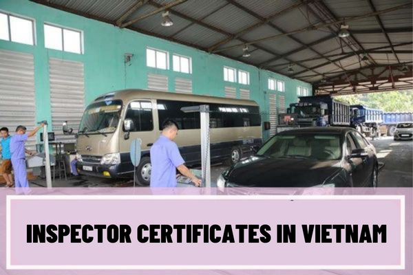 What is the eligibility for inspector certificates in Vietnam? What is included in the application for issue of inspector certificates in Vietnam?