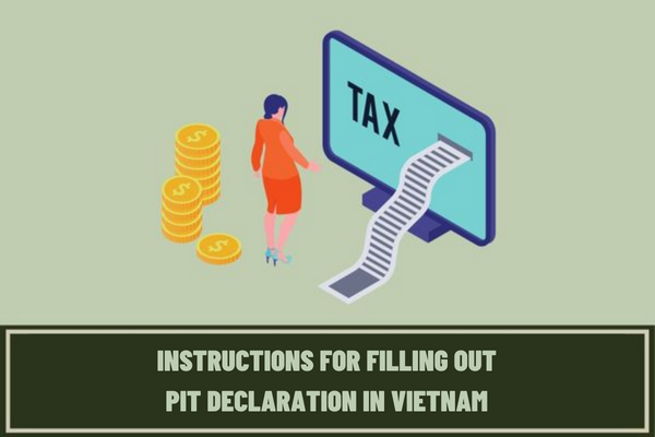 Instructions for filling out the PIT declaration for individuals earning incomes from salaries and wages to declare tax directly with tax authorities in Vietnam?